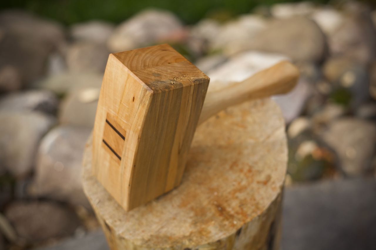 Thor's Hammer - A jumbo maple mallet for use on the timber-framer's chisels.